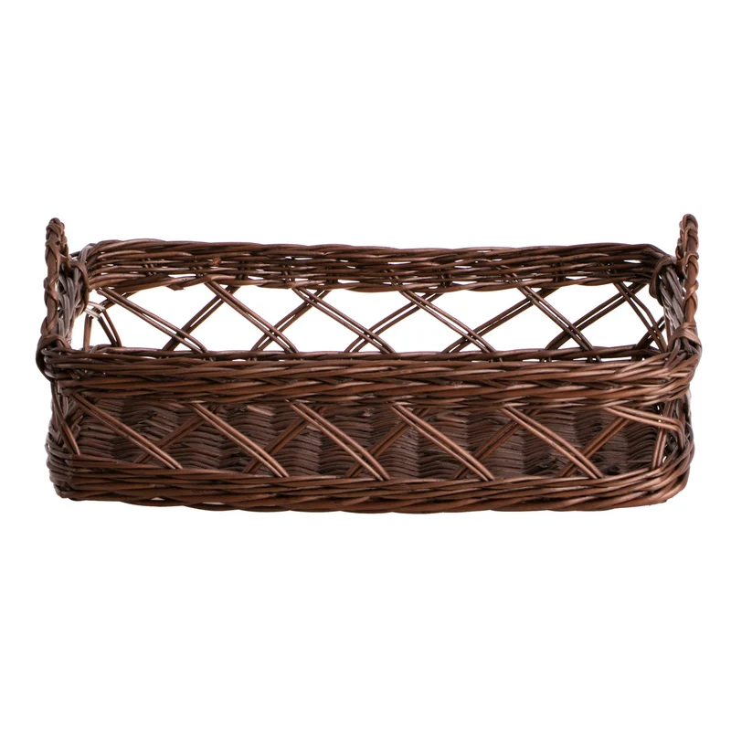 Arvina wicker serving basket with handles TheWickerStories
