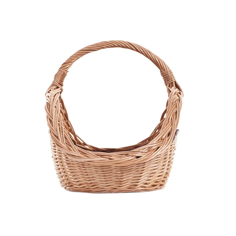 Fioren wicker firewood basket with handle TheWickerStories