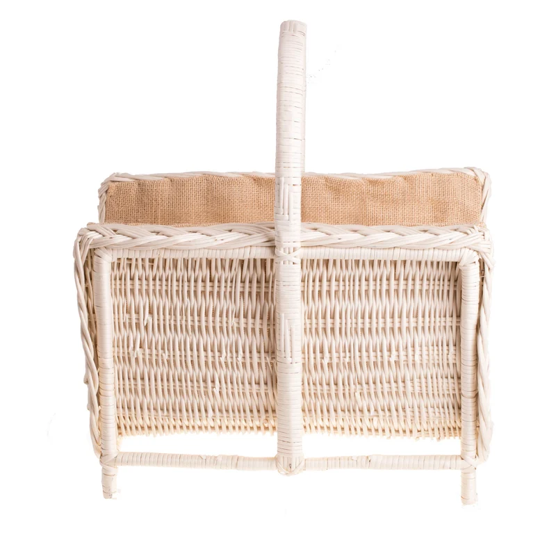 Ferla wicker fireplace wood basket with handle TheWickerStories