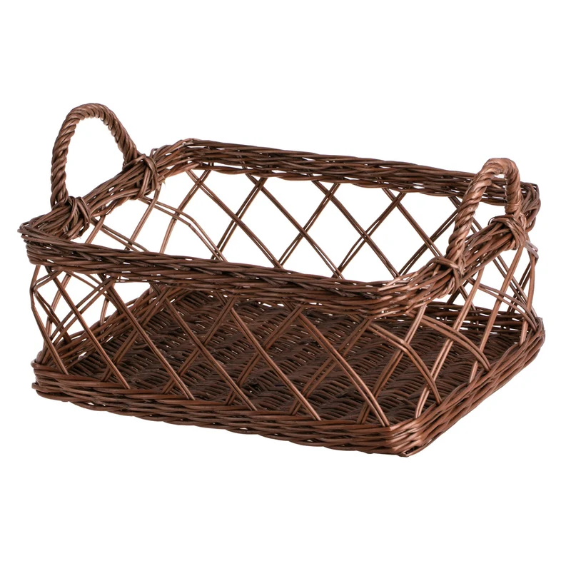 Arvina wicker breakfast and coffee serving basket with handles TheWickerStories