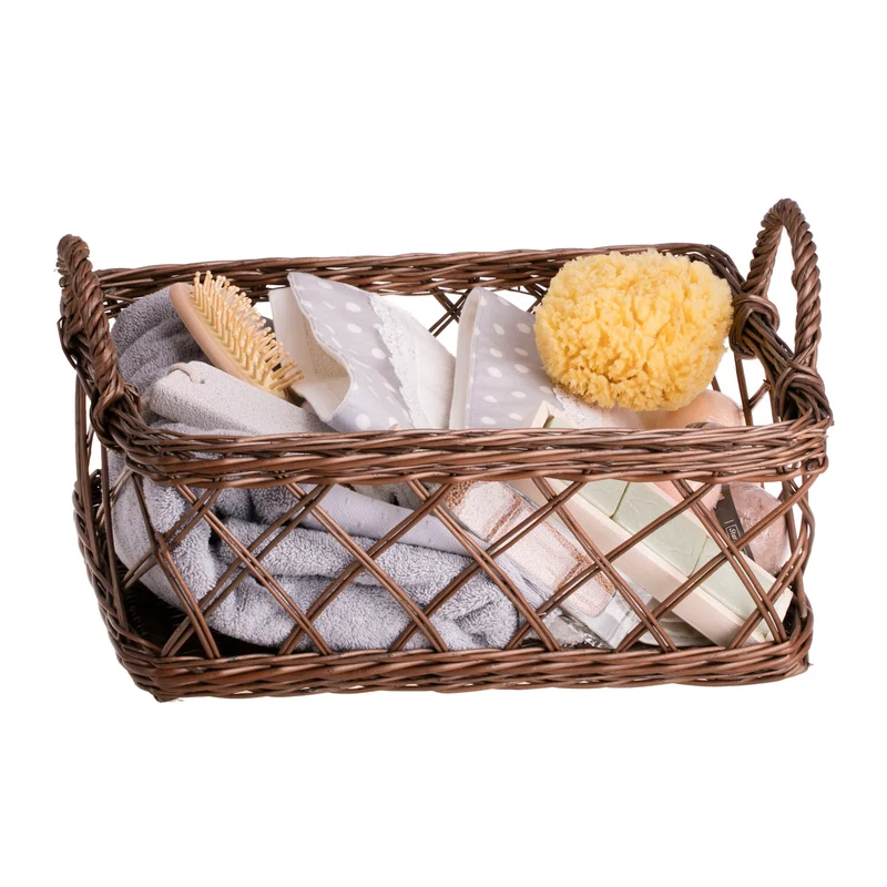 Arvina wicker breakfast and coffee serving basket with handles TheWickerStories