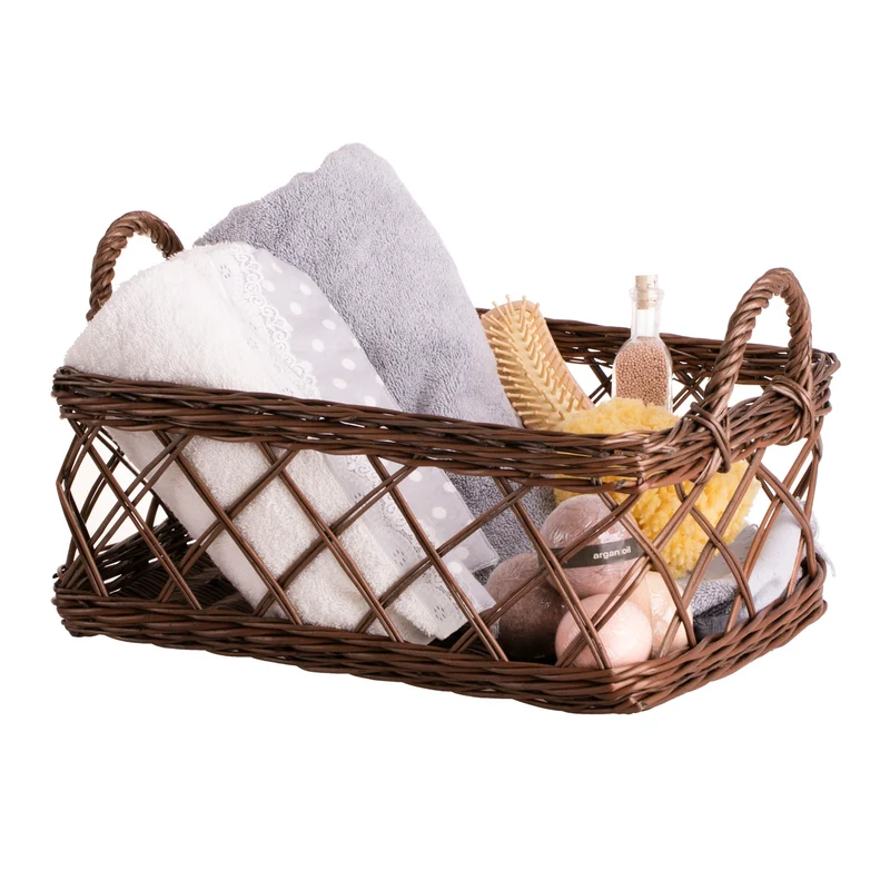 Arvina wicker breakfast and coffee serving basket with handles TheWickerStories