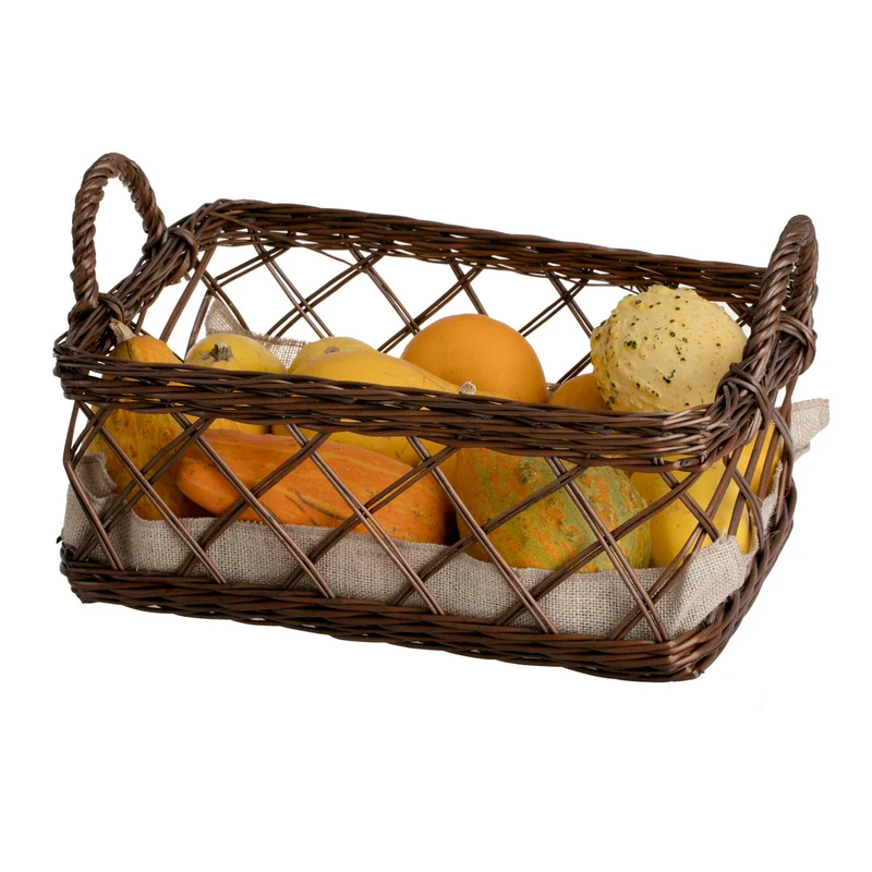 Arvina wicker breakfast and coffee serving basket with handles TheWickerStories