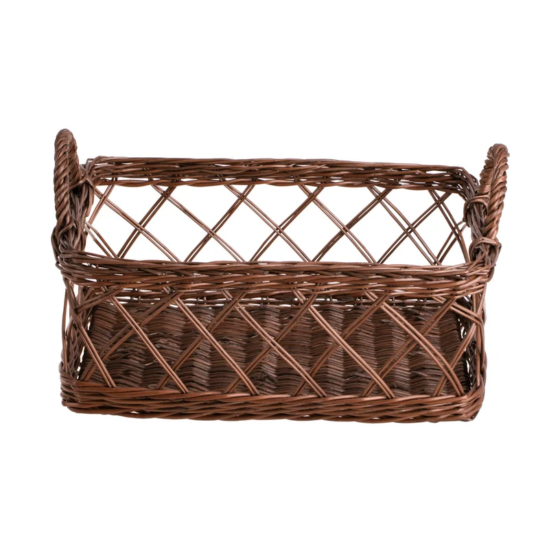 Arvina wicker breakfast and coffee serving basket with handles TheWickerStories