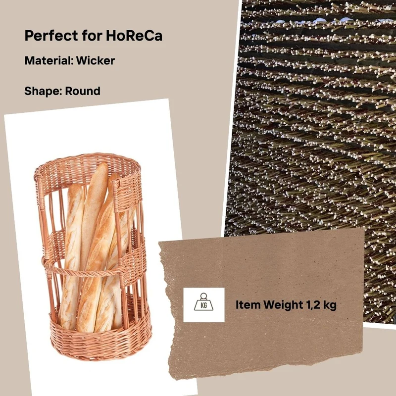 Bigno wicker baguette basket for bakery and store TheWickerStories