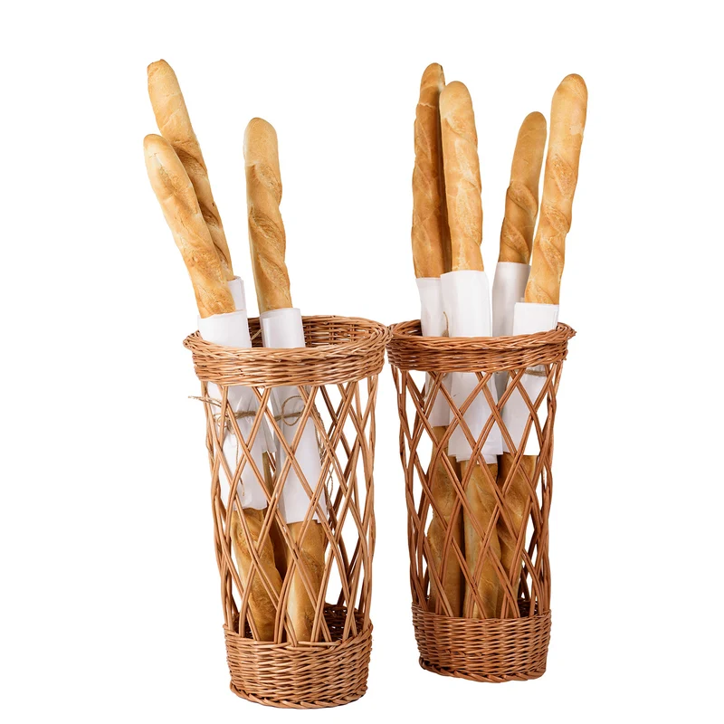 Belvora wicker baguette basket for bread display TheWickerStories