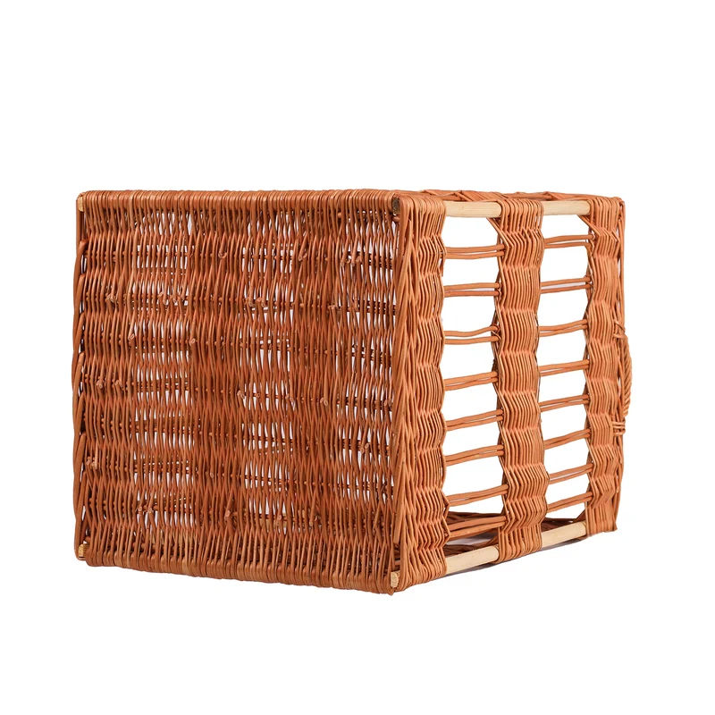 Briza wicker baguette and bread stand with handles TheWickerStories