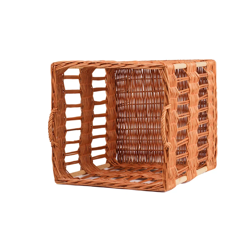 Briza wicker baguette and bread stand with handles TheWickerStories