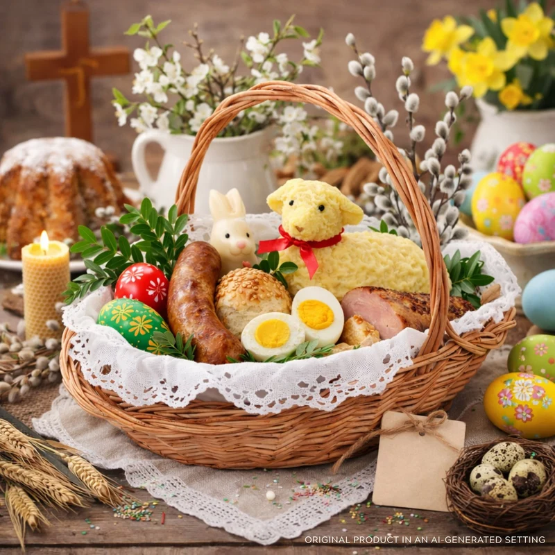 Zarila wicker gift and fruit basket with handle TheWickerStories