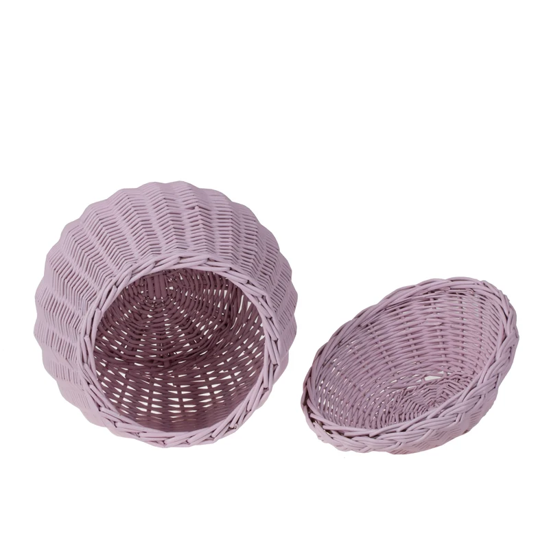 Zelveta wicker storage container for small items for bathroom and bedroom, with lid TheWickerStories