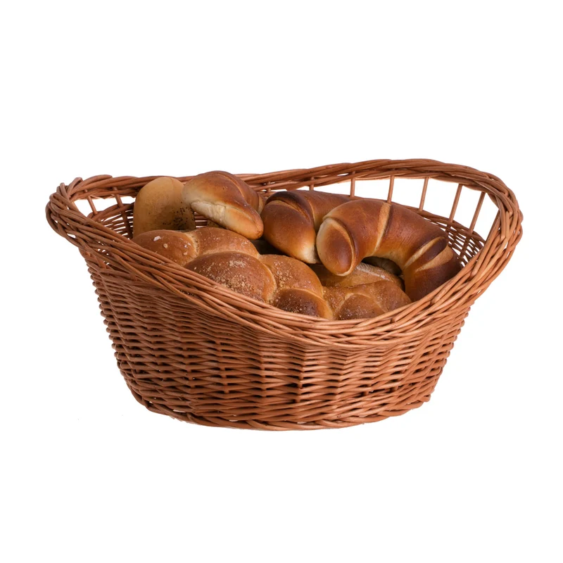 Trolloria wicker bread and fruit basket with handles TheWickerStories