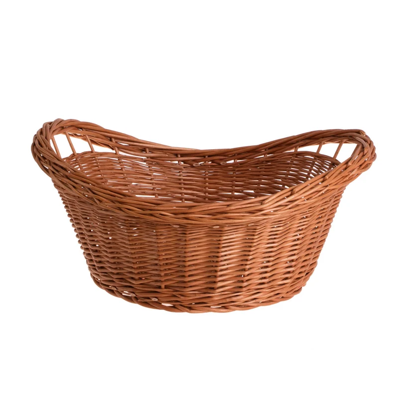 Trolloria wicker bread and fruit basket with handles TheWickerStories