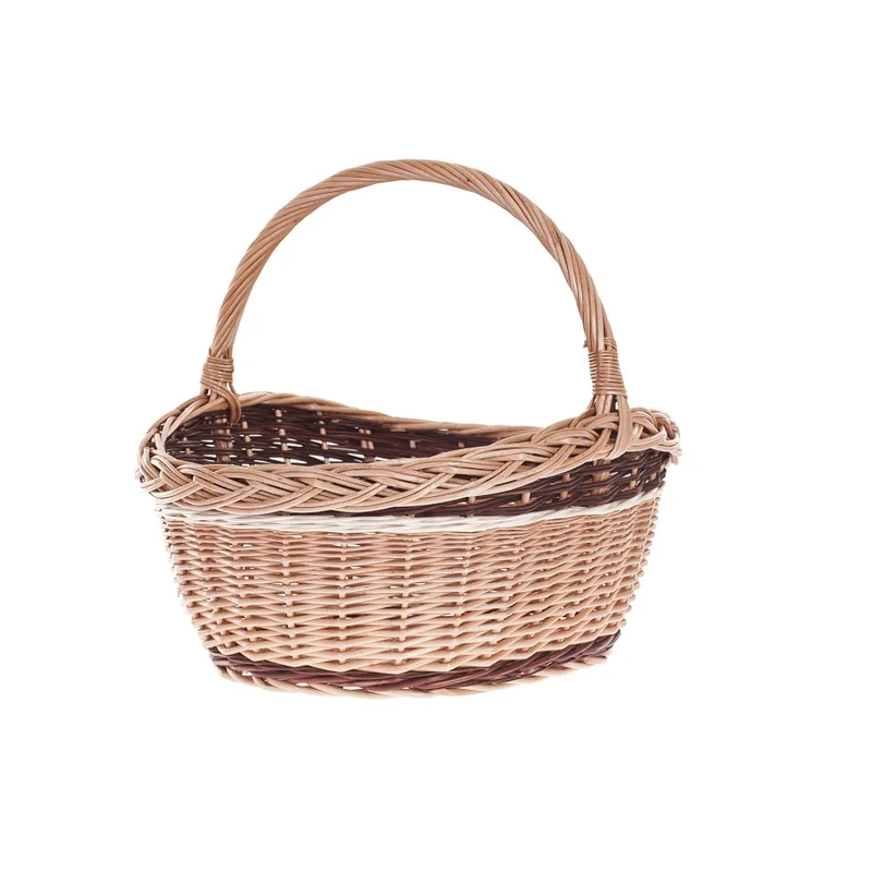 Zeloria wicker gift basket and shopping basket with handle TheWickerStories