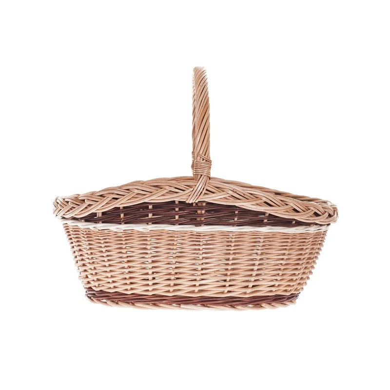 Zeloria wicker gift basket and shopping basket with handle TheWickerStories