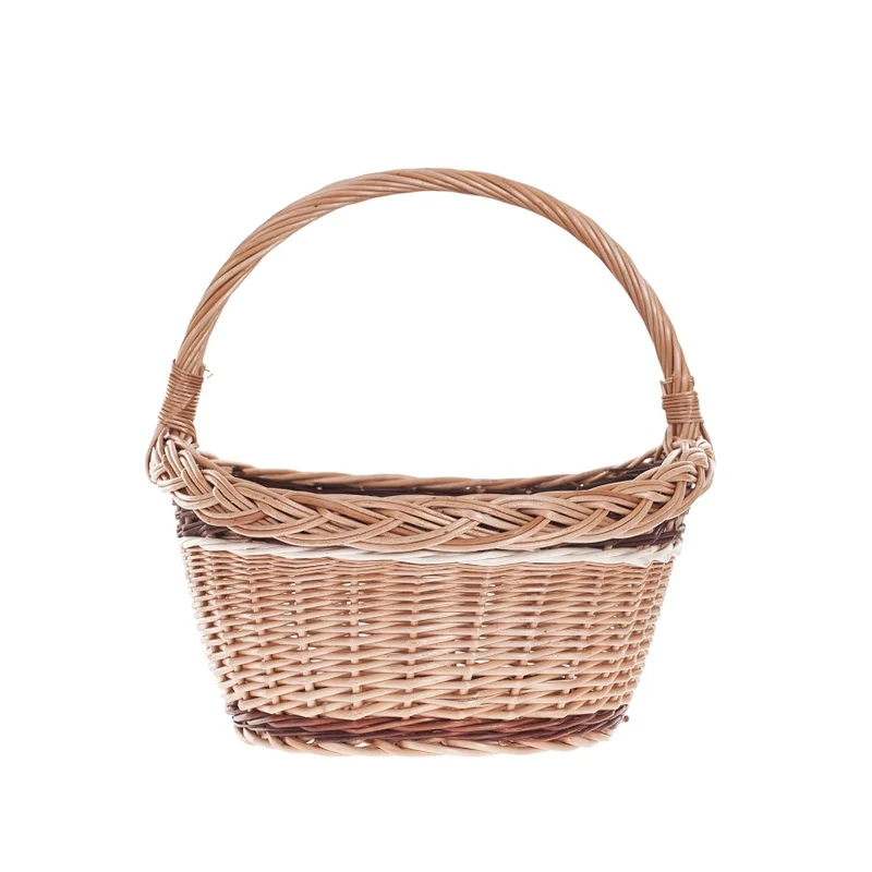 Zeloria wicker gift basket and shopping basket with handle TheWickerStories