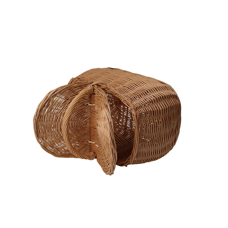 Kardia wicker picnic basket, shopping basket with handle and lid TheWickerStories