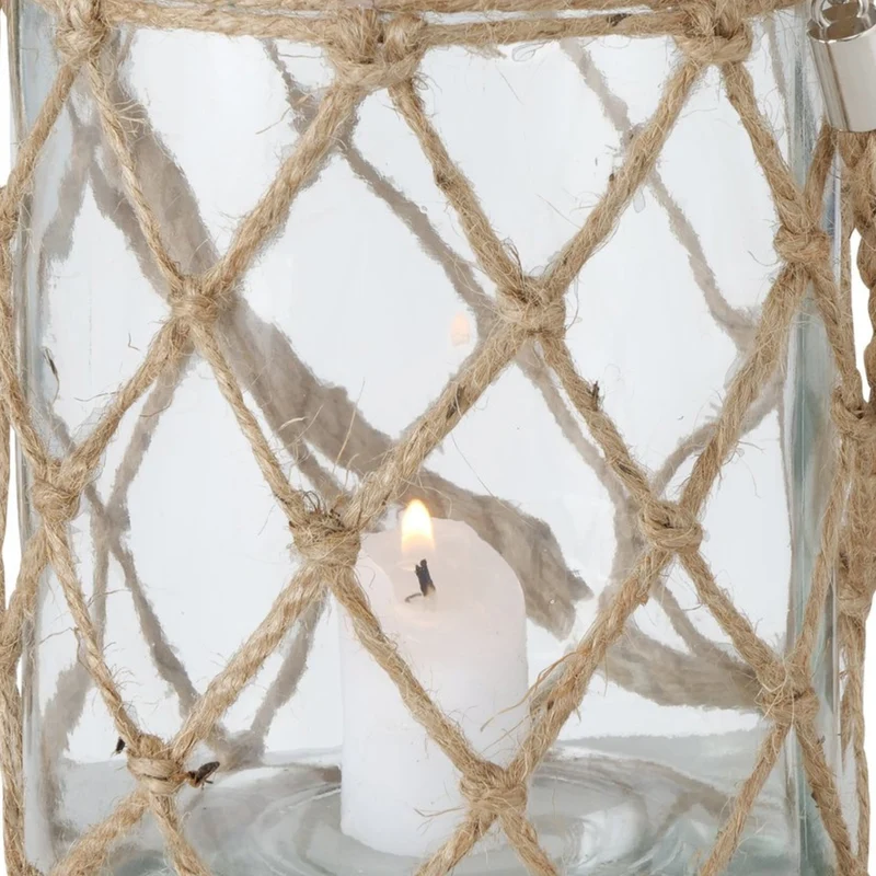 Das Windlicht | Glaswindlicht mit Juteseil