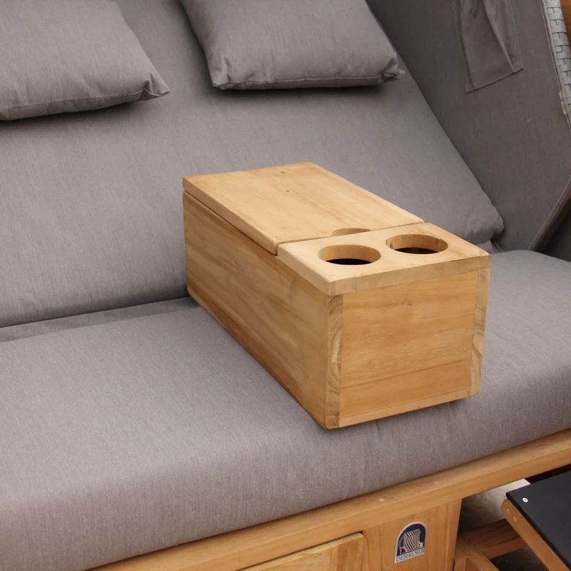 Strandkorb Mittelarmlehne | Teak