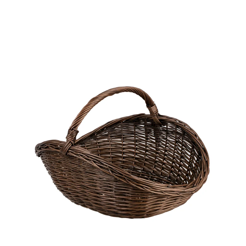 Fiorenla wicker firewood basket with handle TheWickerStories