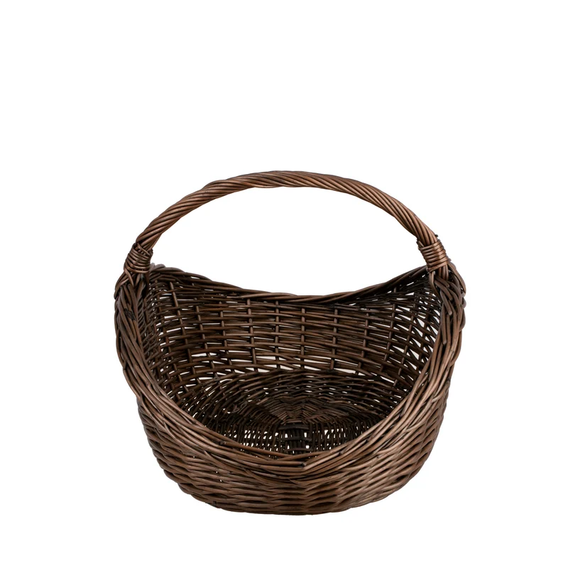 Fiorenla wicker firewood basket with handle TheWickerStories