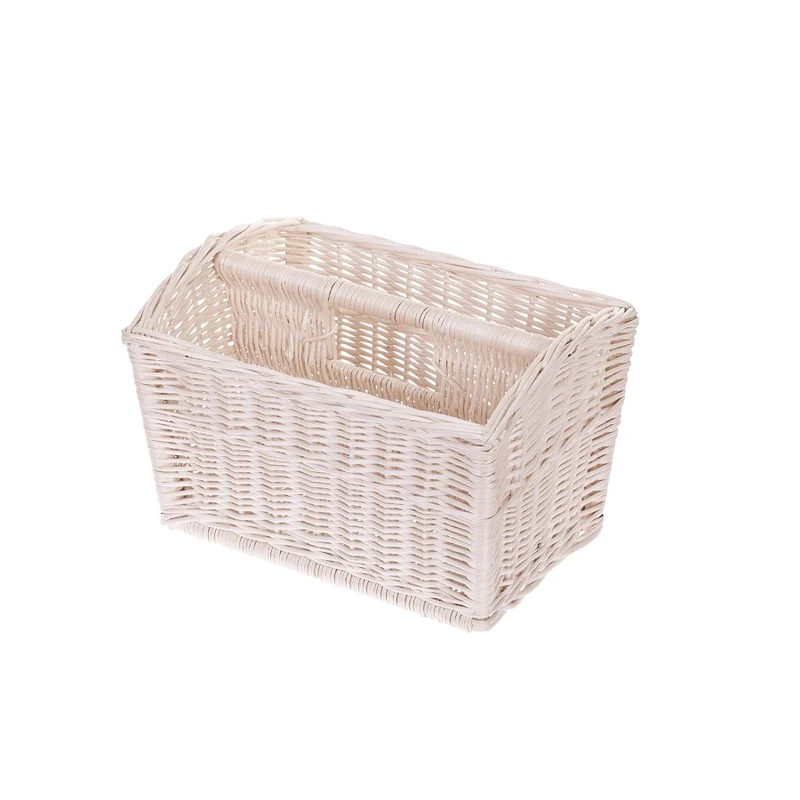 Givora wicker magazine basket for storing periodicals, with handle TheWickerStories