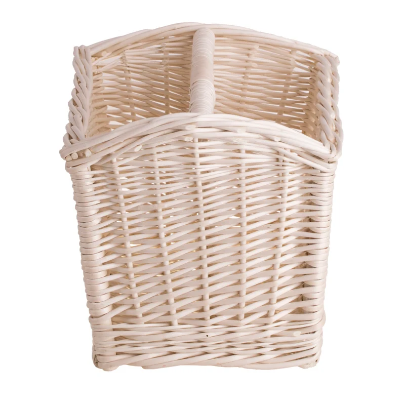 Givora wicker magazine basket for storing periodicals, with handle TheWickerStories