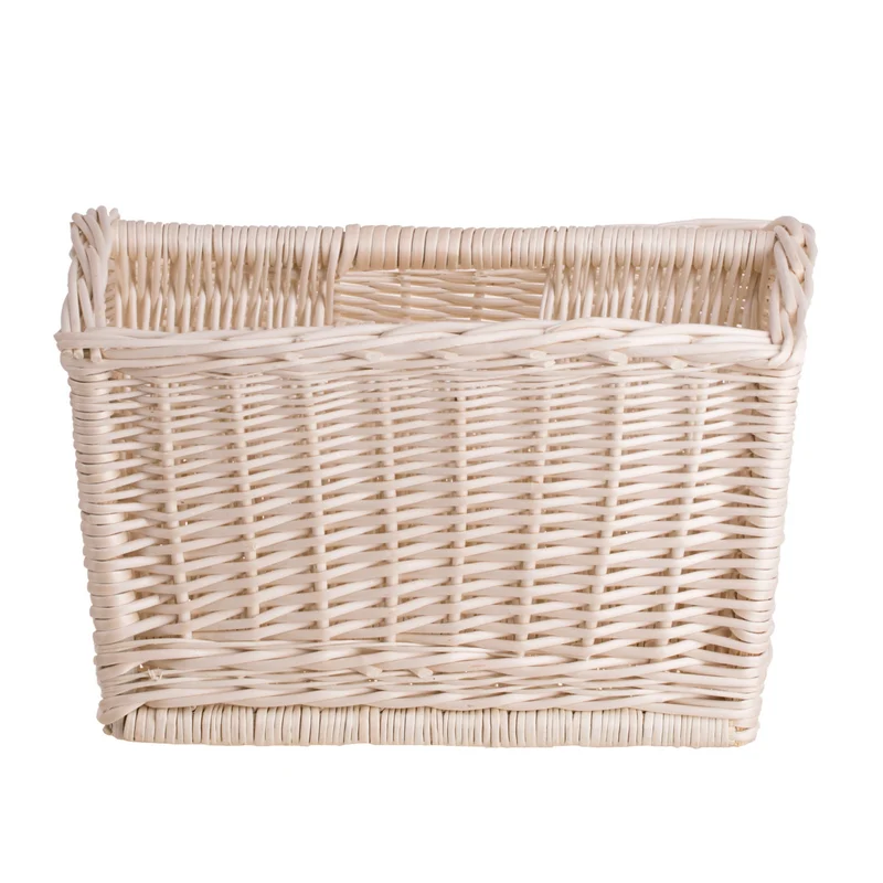 Givora wicker magazine basket for storing periodicals, with handle TheWickerStories