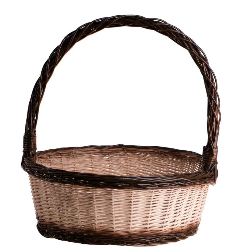 Zalvina wicker gift basket for gifts with a handle by TheWickerStories
