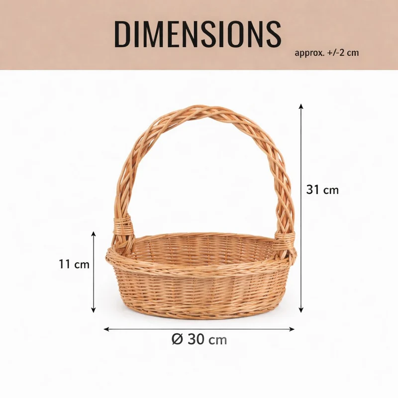 Zalvina wicker gift basket for special occasions with handle TheWickerStories