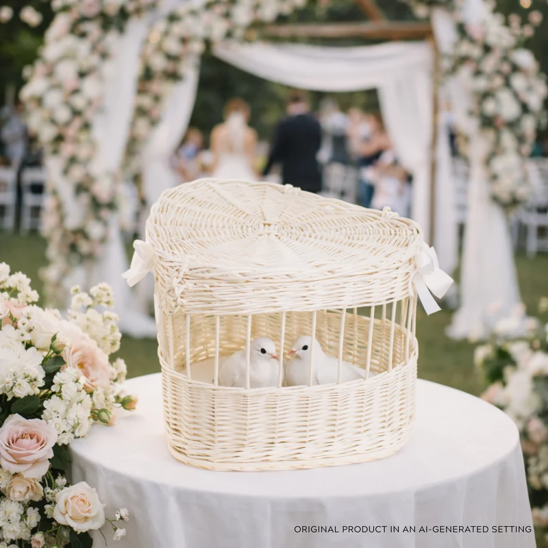 Tivara wicker basket for pigeons, carrier for transporting birds, release basket for pigeon releases at ceremonies TheWickerStories