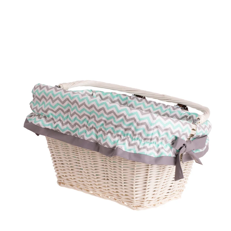 Magnus wicker bike basket with leather straps and trim TheWickerStories