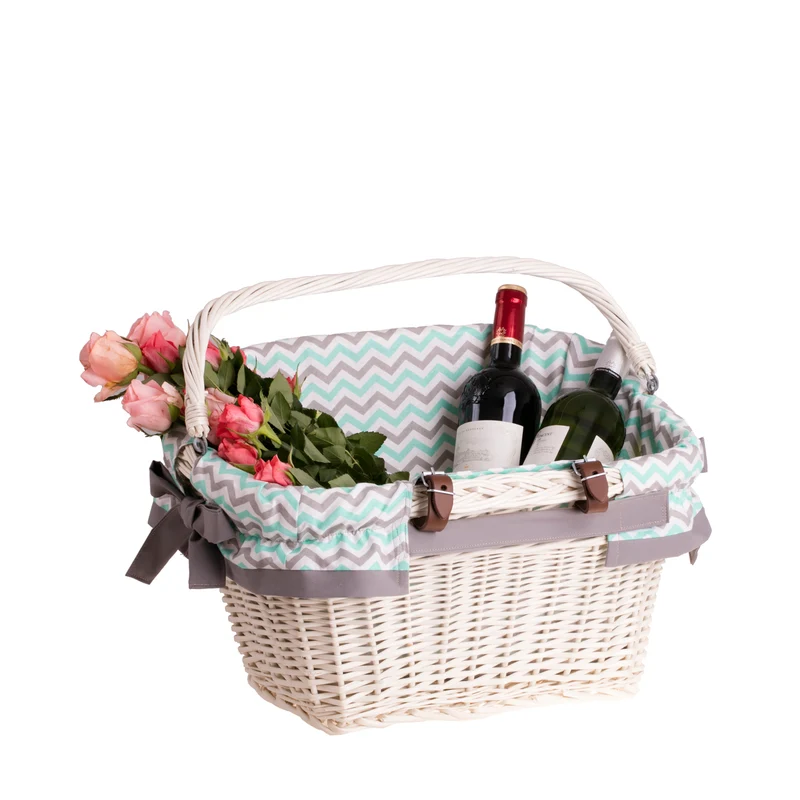 Magnus wicker bike basket with leather straps and trim TheWickerStories