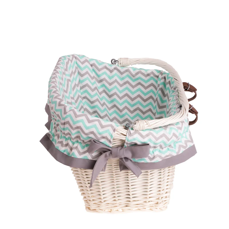 Magnus wicker bike basket with leather straps and trim TheWickerStories