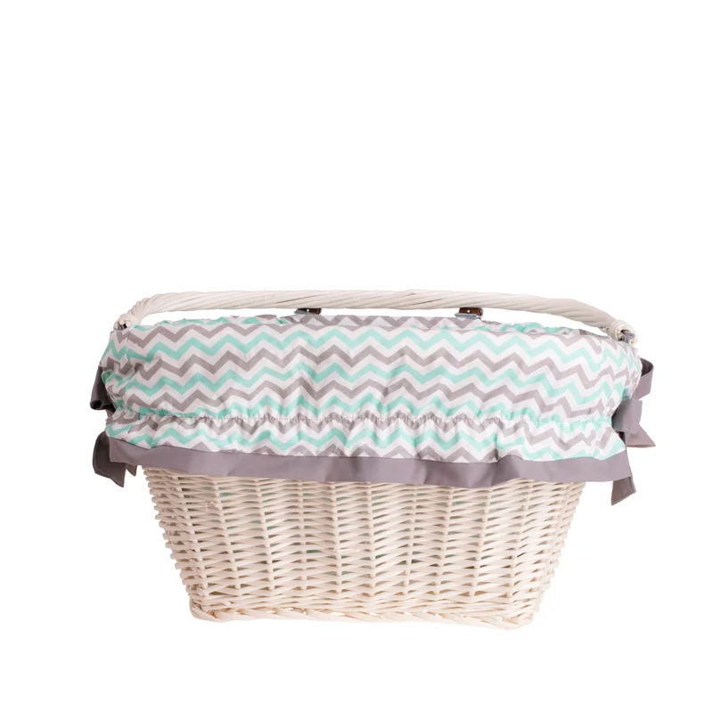 Magnus wicker bike basket with leather straps and trim TheWickerStories