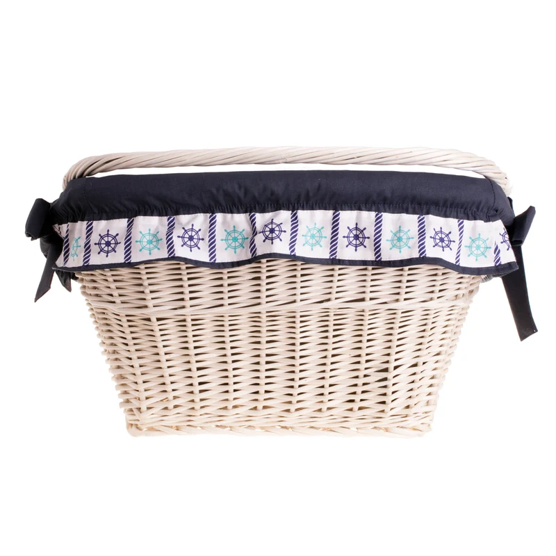 Magnus wicker bike basket with hooks and trim TheWickerStories