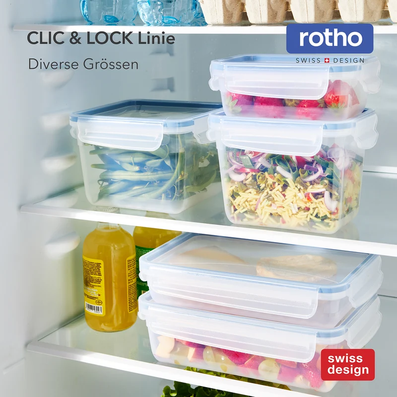 Set Frischhaltedosen 8 tlg. - 0,5l CLIC & LOCK