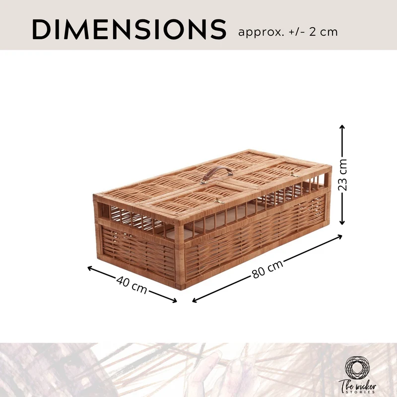Tulipa wicker pigeon carrier, transport basket for pigeons, enclosed transport cage TheWickerStories