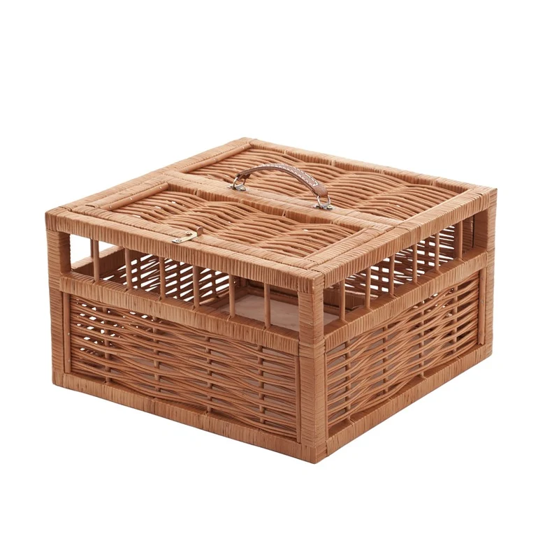 Tulipa wicker dovecote, pigeon transport basket, lockable transport cage TheWickerStories