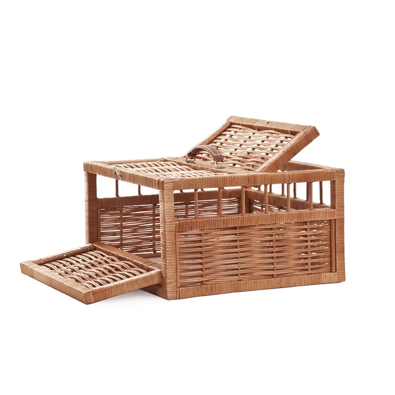 Tulipa wicker dovecote, pigeon transport basket, lockable transport cage TheWickerStories