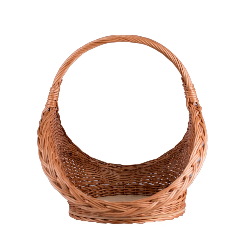 Fumaria wicker firewood basket with handle TheWickerStories