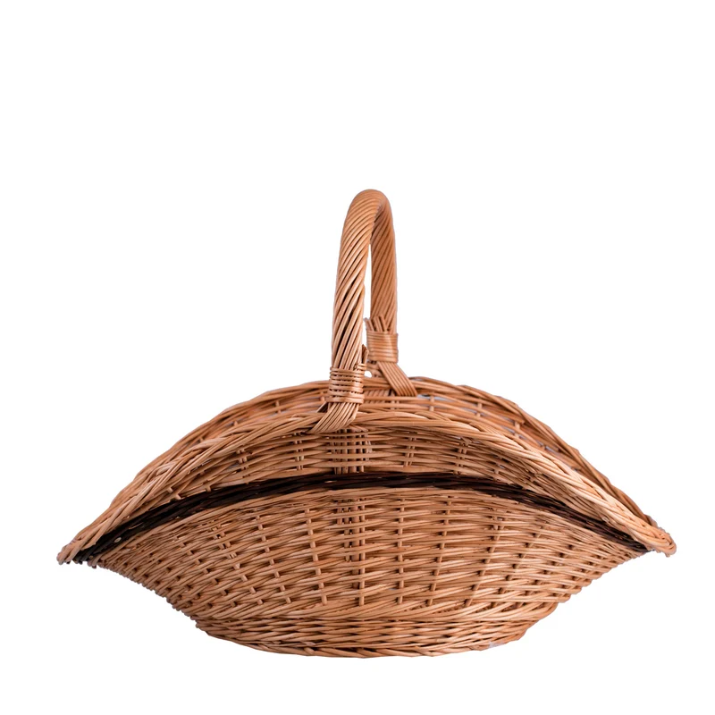 Fumaria wicker firewood basket with handle TheWickerStories