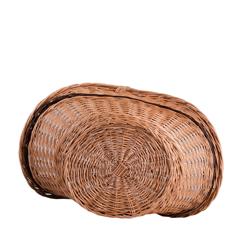 Fumaria wicker firewood basket with handle TheWickerStories