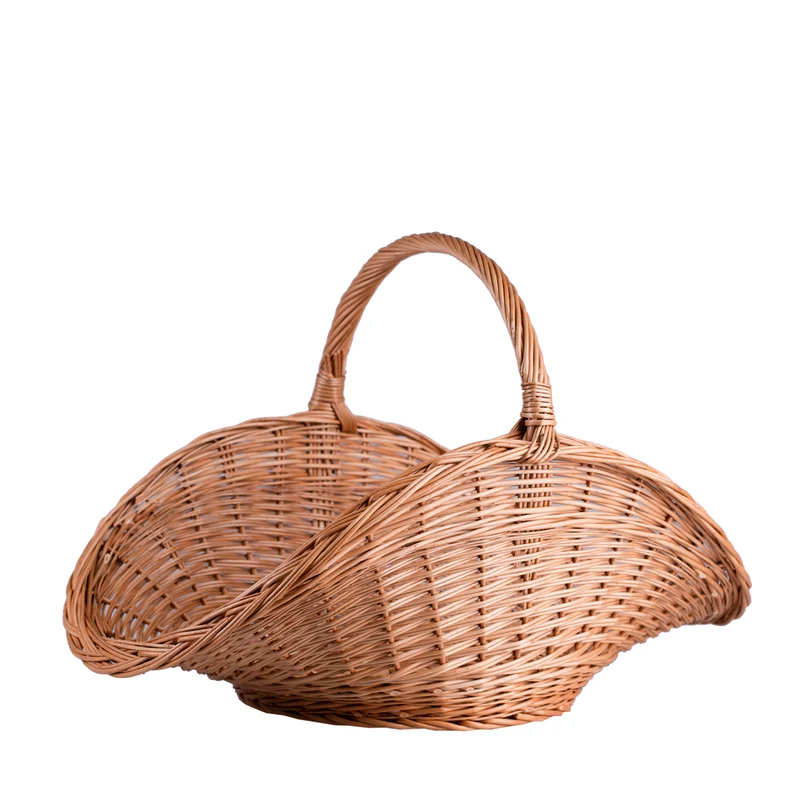 Fumaria wicker firewood basket with handle TheWickerStories
