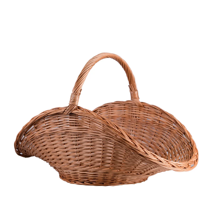 Fumaria wicker firewood basket with handle TheWickerStories