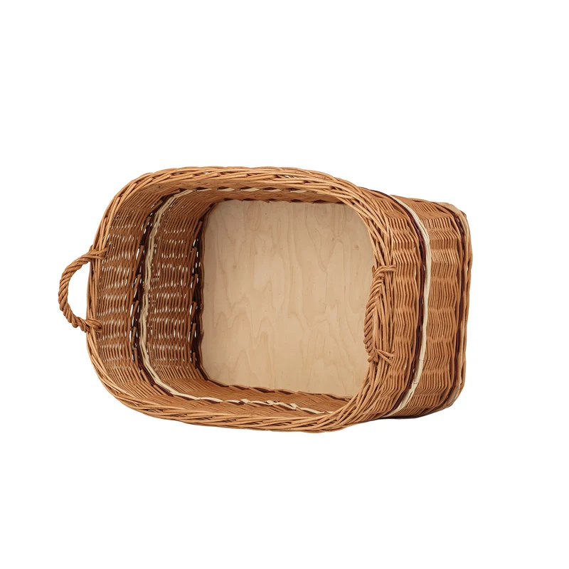 Forselia wicker firewood basket with handles TheWickerStories