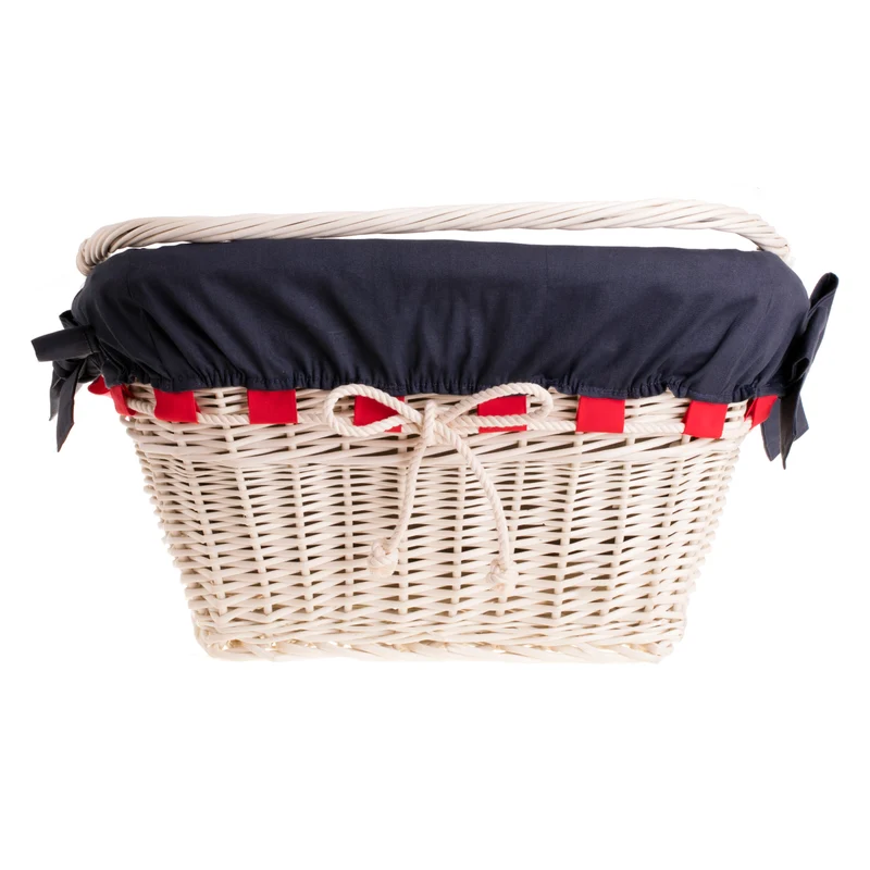 Magnus wicker bike basket with hooks and trim TheWickerStories