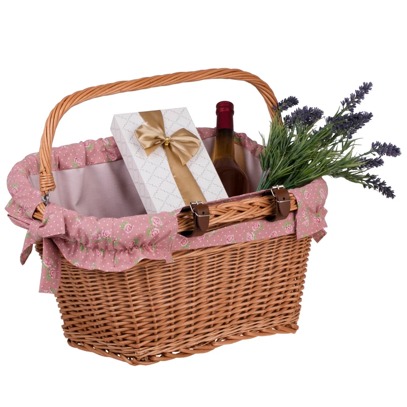 Magnus wicker bike basket, bike basket with leather straps and leather trim TheWickerStories
