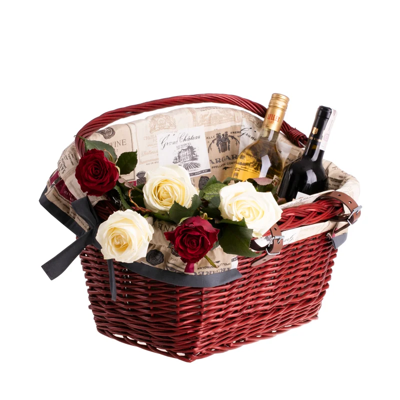 Magnus wicker bike basket, bicycle basket with leather straps and leather trim TheWickerStories
