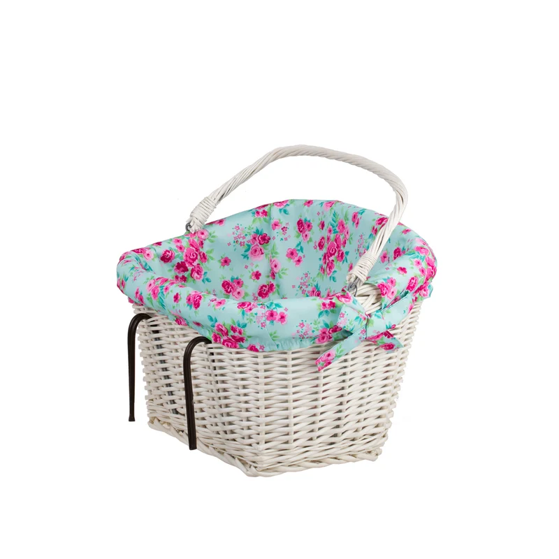Magnus wicker bicycle basket, bike basket with hooks and trim TheWickerStories