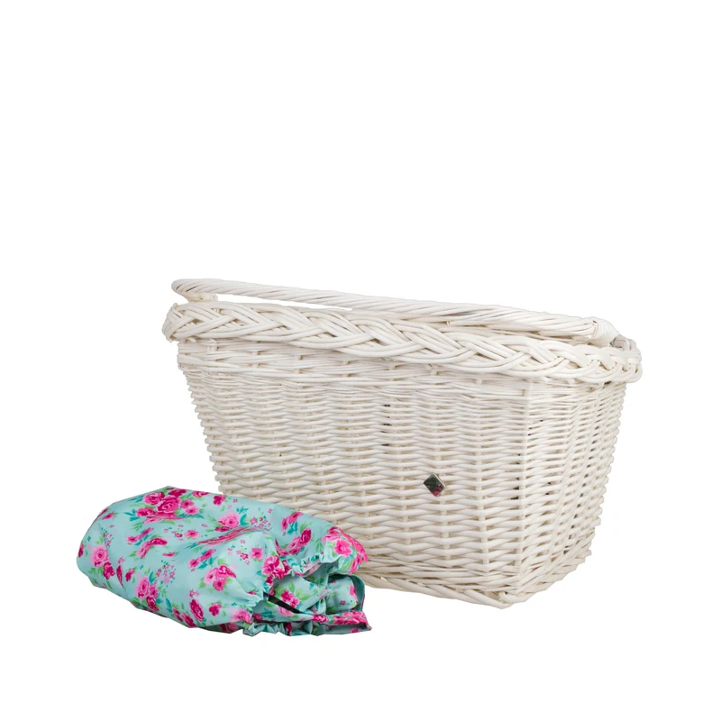 Magnus wicker bicycle basket, bike basket with hooks and trim TheWickerStories